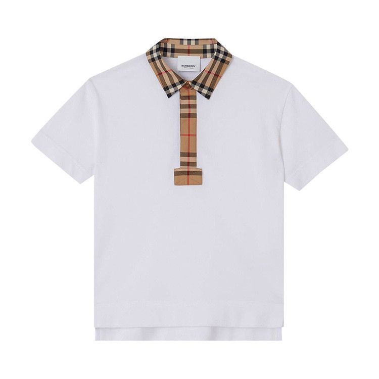 Buy Burberry Kids Vintage Check Polo Shirt 'White' - 8051774 Buy Burberry Kids Vintage Check Polo Shirt 'White' - 8051774
