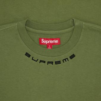 Supreme Collar Logo Long-Sleeve Top 'Olive