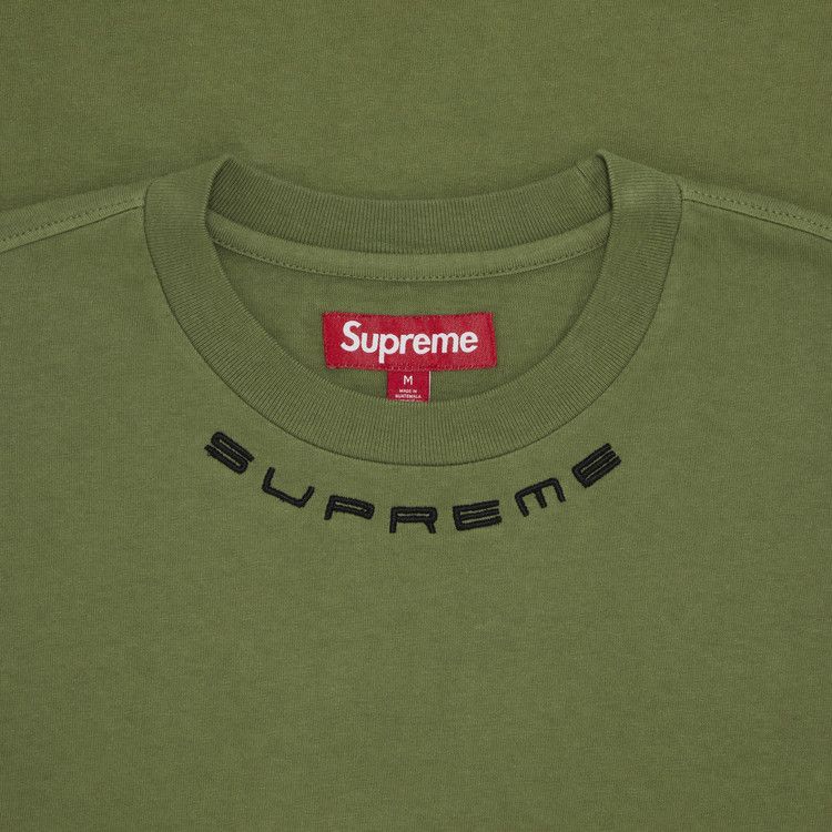Buy Supreme Collar Logo Long-Sleeve Top 'Olive' - FW23KN94 OLIVE