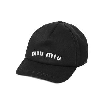 Buy Miu Miu Drill Baseball Cap 'Black/White' - 5HC179 2DXI F0967