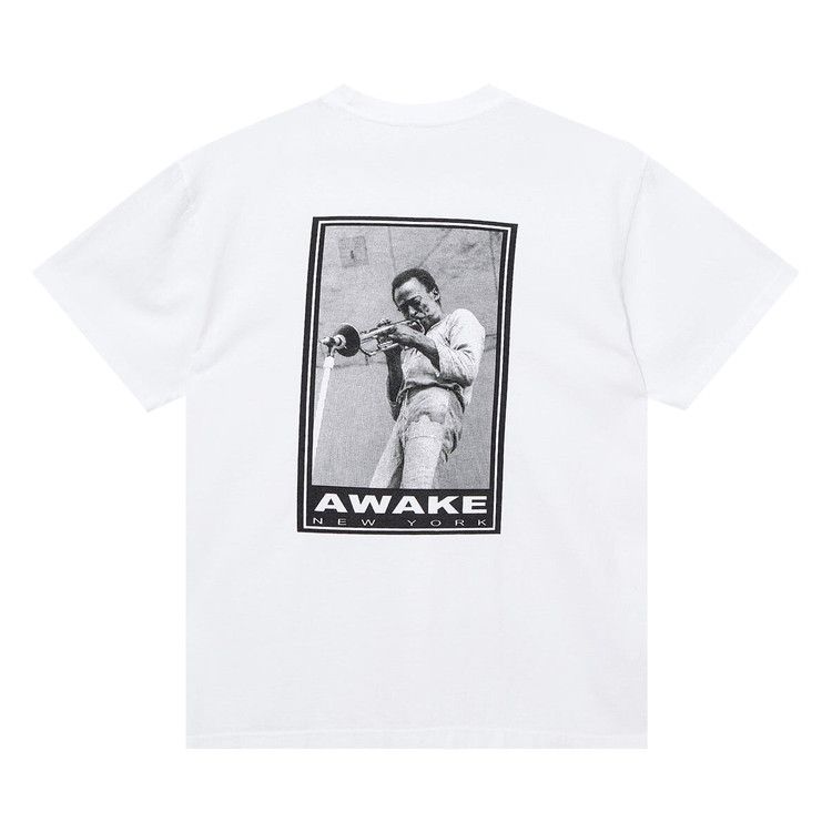 Buy Awake NY Miles Davis Printed T-Shirt 'White' - AWK SP23