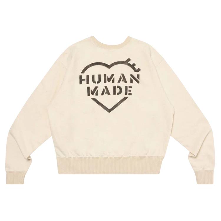 Buy Human Made Cropped Military Sweatshirt 'White' - HM26CS028