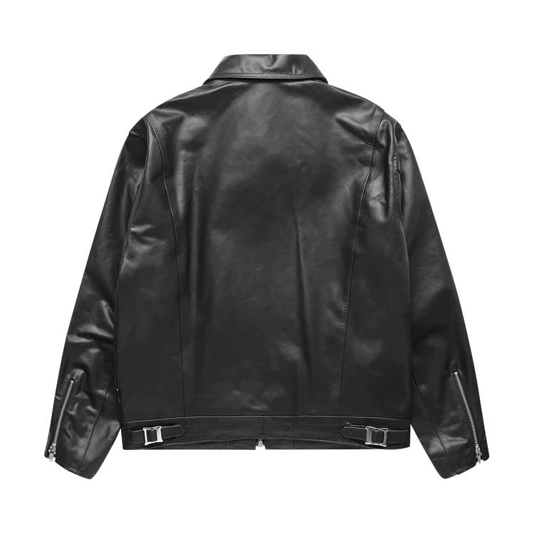 Buy Neighborhood Single Leather Jacket 'Black' - 231SZNH JKM01 