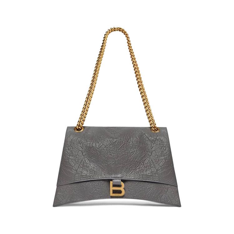 Balenciaga Crush Medium Handbag Dark Grey
