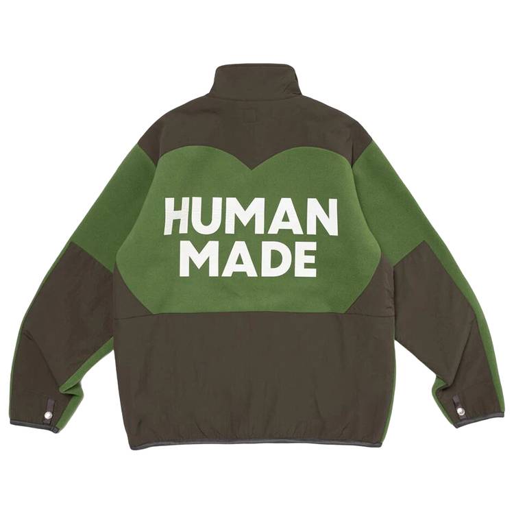 Buy Human Made Fleece Jacket 'Green' - HM26JK039 GREE | GOAT UK