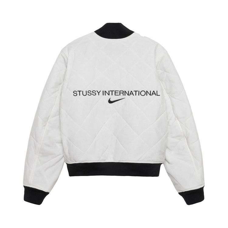 Buy Stussy x Nike Reversible Varsity Jacket 'Black/Sail