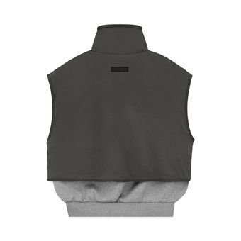 【ESSENTIALS】Nylon Fleece Mockneck Vest/ Dark Heather / Ink Buy Fear of God Essentials Nylon Fleece Mockneck Vest 'Dark