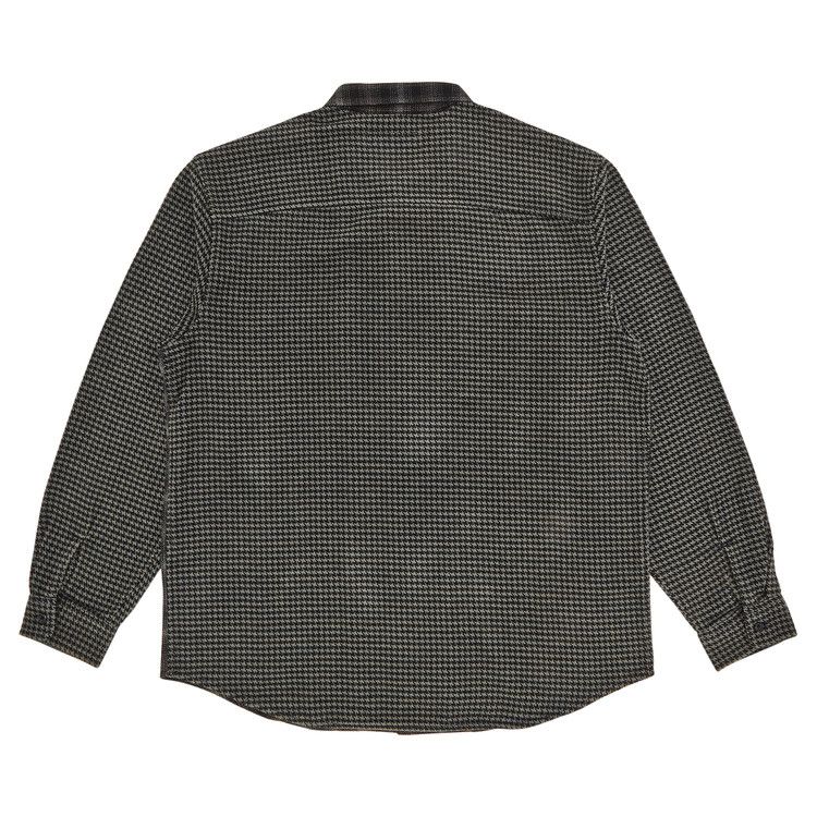 Supreme Houndstooth Plaid Flannel Shirt 'black'