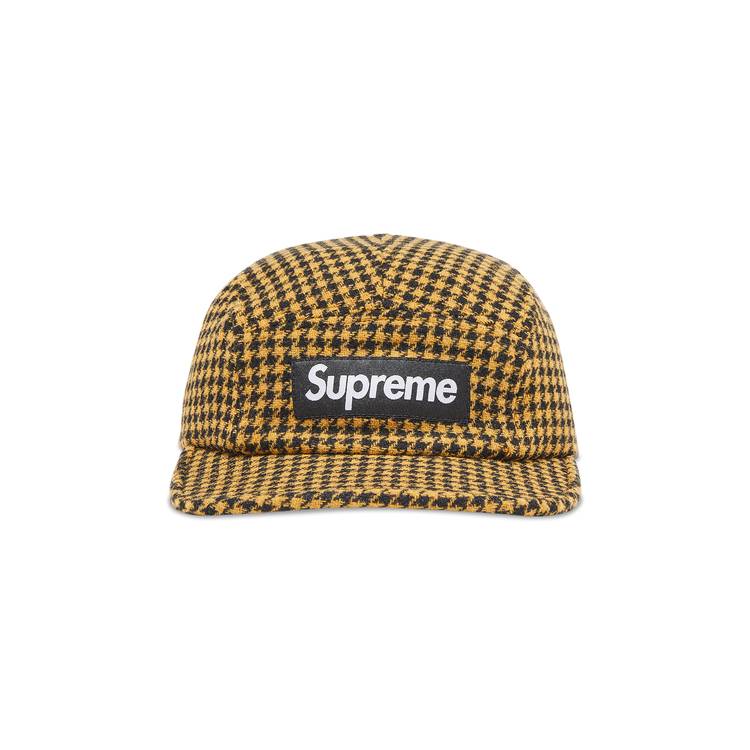 Buy Supreme Houndstooth Wool Camp Cap 'Yellow' - FW23H102 YELLOW