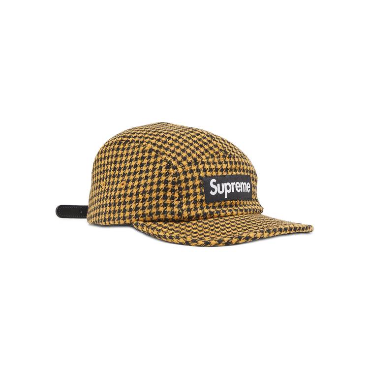 Supreme Houndstooth Wool Camp Cap 'Yellow'