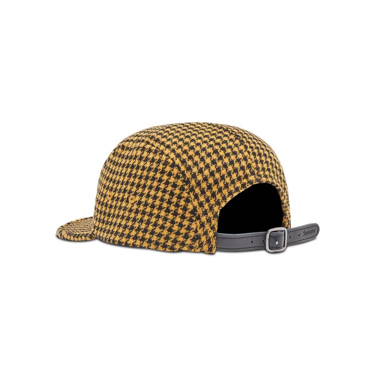 Buy Supreme Houndstooth Wool Camp Cap 'Yellow' - FW23H102