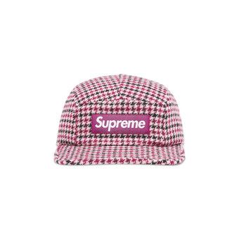 帽子 [supreme] Houndstooth Wool Camp Cap Pink Buy Supreme Houndstooth Wool Camp Cap 'Pink' - FW23H102 PINK