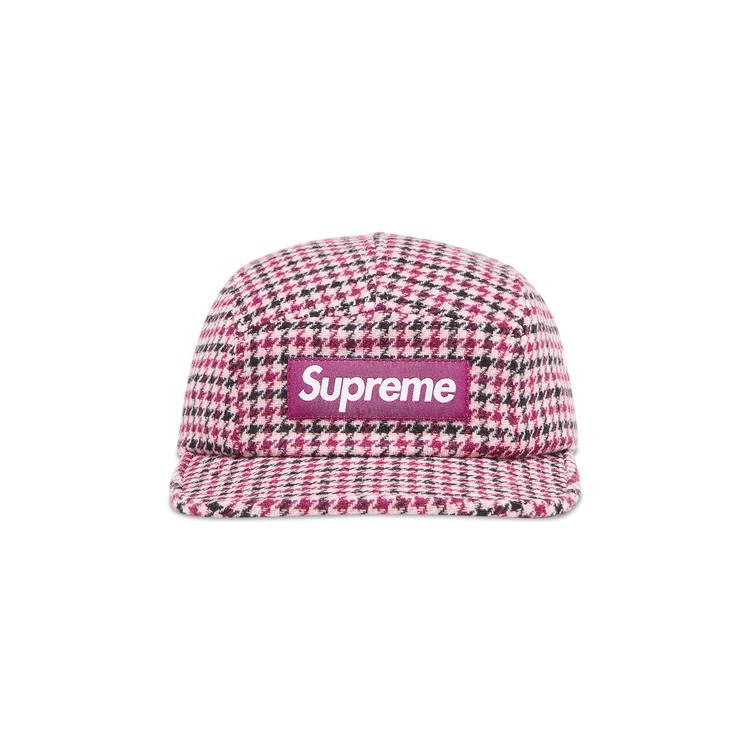 Buy Supreme Houndstooth Wool Camp Cap 'Pink' - FW23H102 PINK