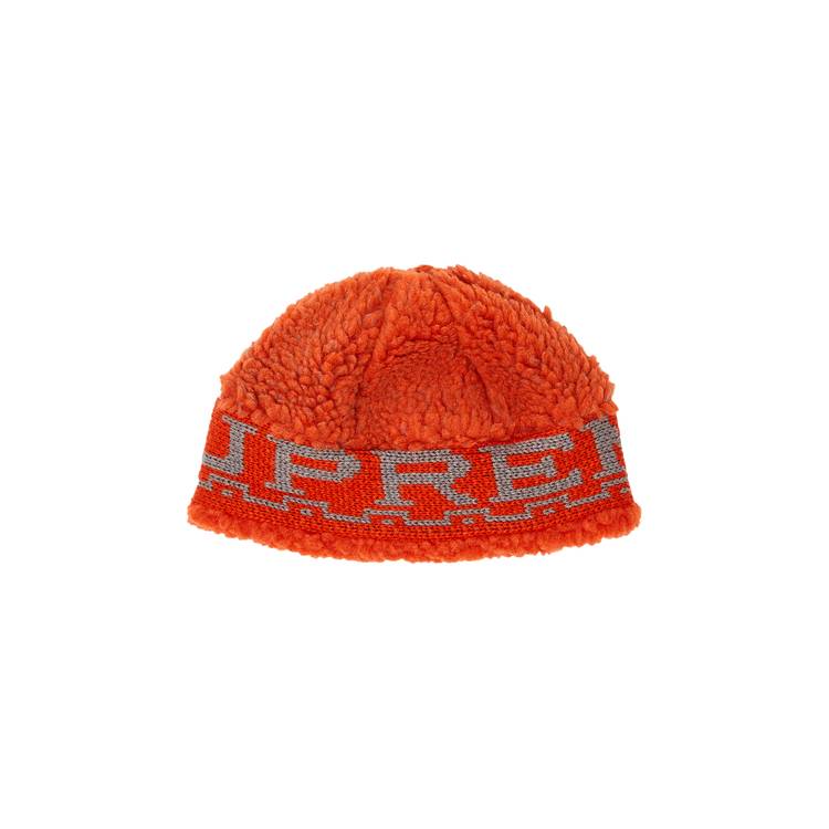 Buy Supreme Sherpa Logo Beanie 'Burnt Orange' - FW23BN8 BURNT 