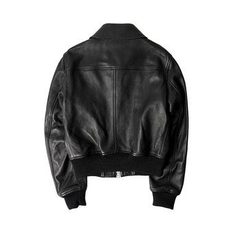 ami! Buy Ami Zip Leather Jacket 'Black' - UJK008 552 001 | GOAT