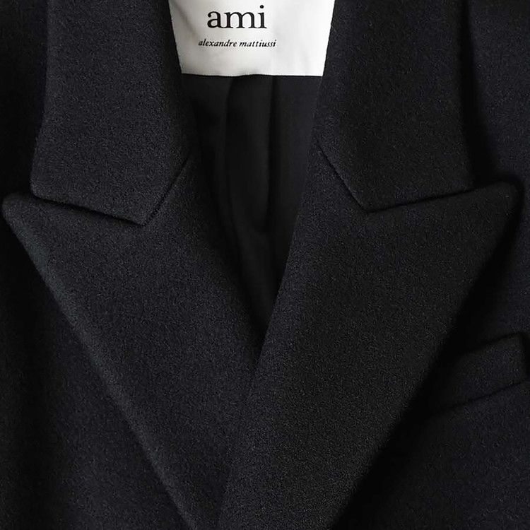 Buy Ami Crossover Coat 'Black' - FCO105 WV0020 001 | GOAT