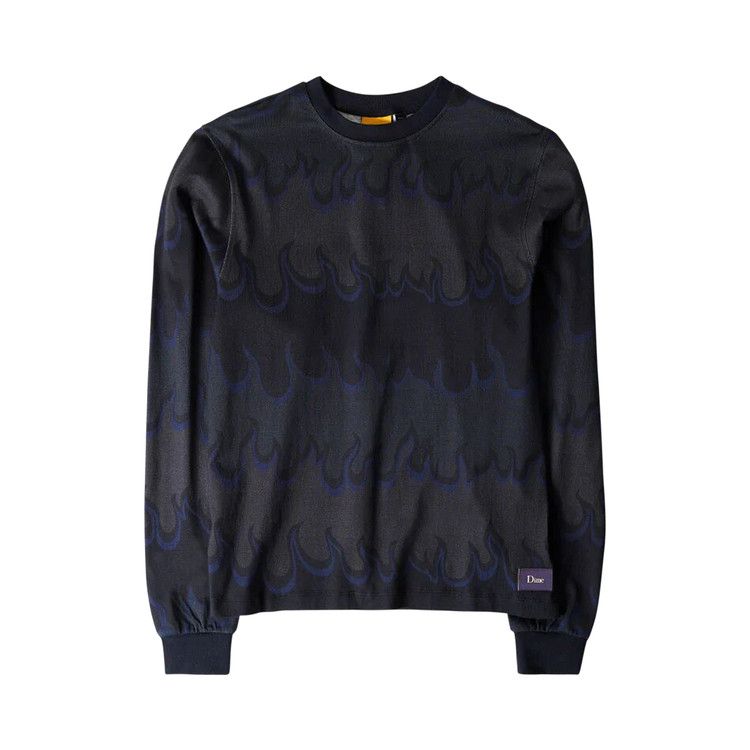 Dime Space Flame Long-Sleeve Shirt Black
