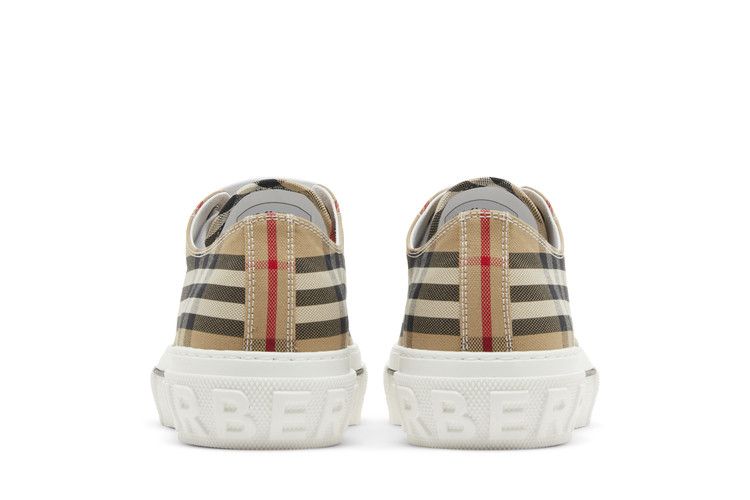 Buy Burberry Check Cotton Sneakers 'Archive Beige' - 8049745