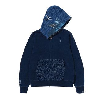 Bape indigo hoodie hotsell