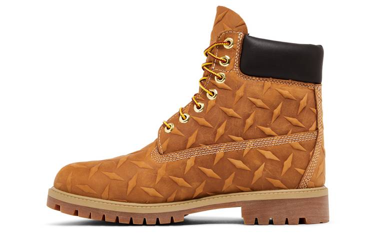 Supreme x 6 Inch Premium Waterproof Boot 'Embossed Diamond Plate - Wheat'