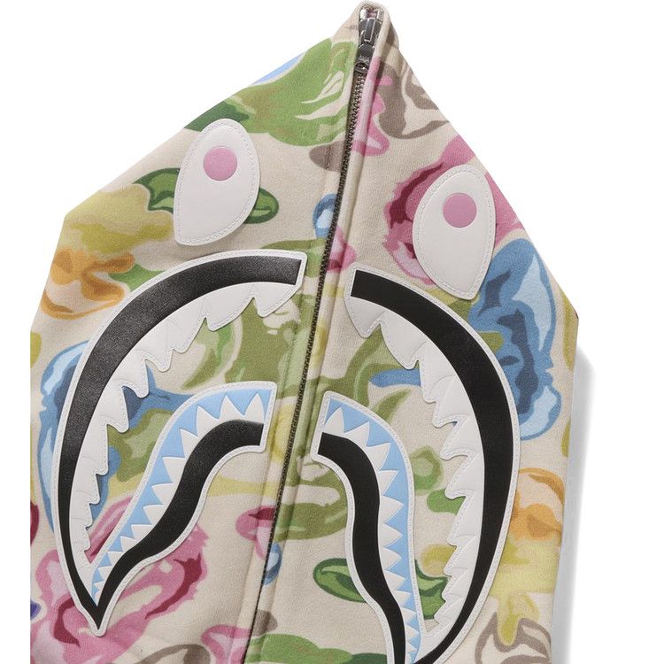 Bape Art Camo Shark Full Zip Hoodie Multicolor
