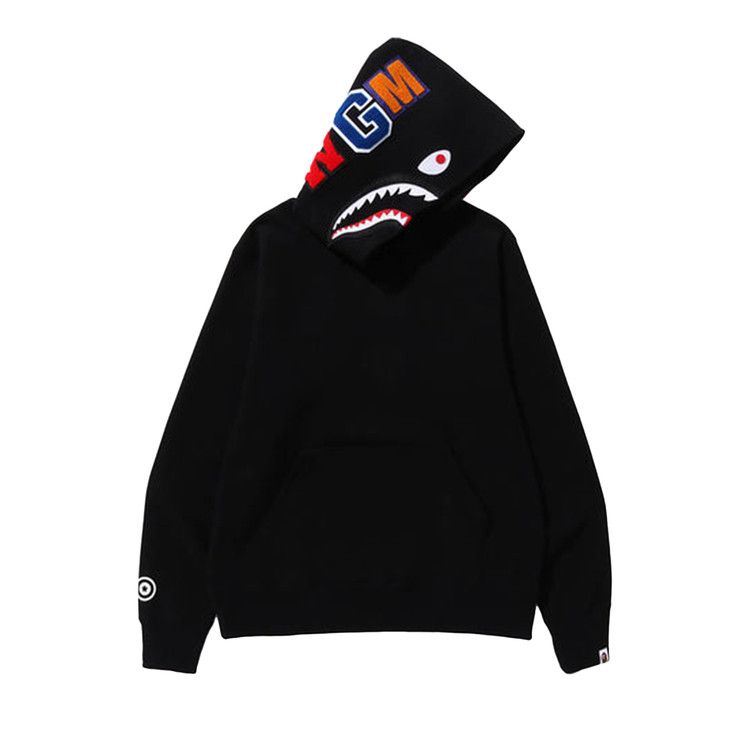 Bape shark pullover hoodie black on sale