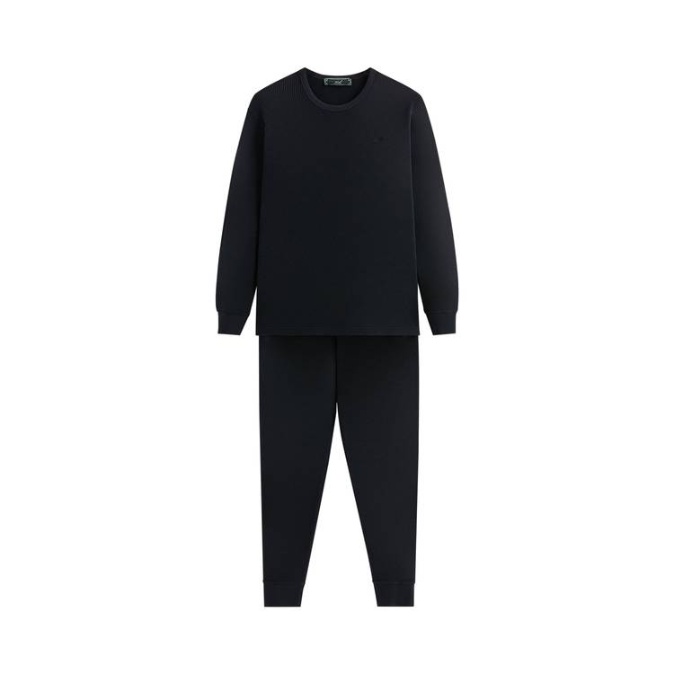 Kith Waffle Thermal Set - Black