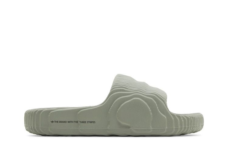 adidas Adilette 22 Slides Silver Green (Women's) — foto 2