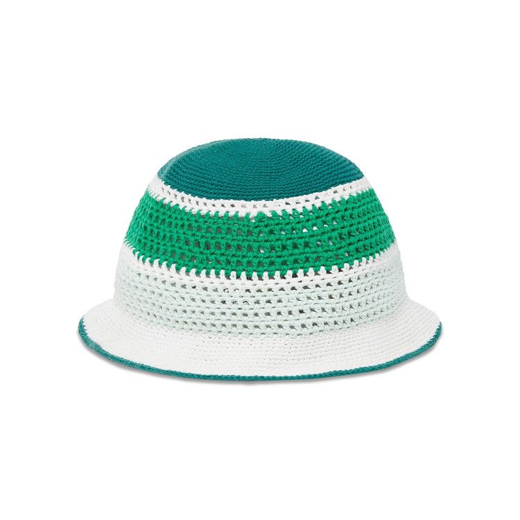 Buy Casablanca Stripe Crochet Hat 'Green/Multicolor' - APS24 HAT