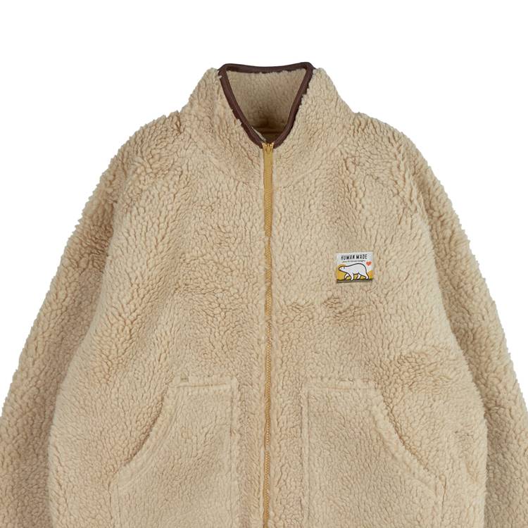 Buy Human Made Boa Fleece Jacket 'Beige' - HM26JK035 BEIG | GOAT