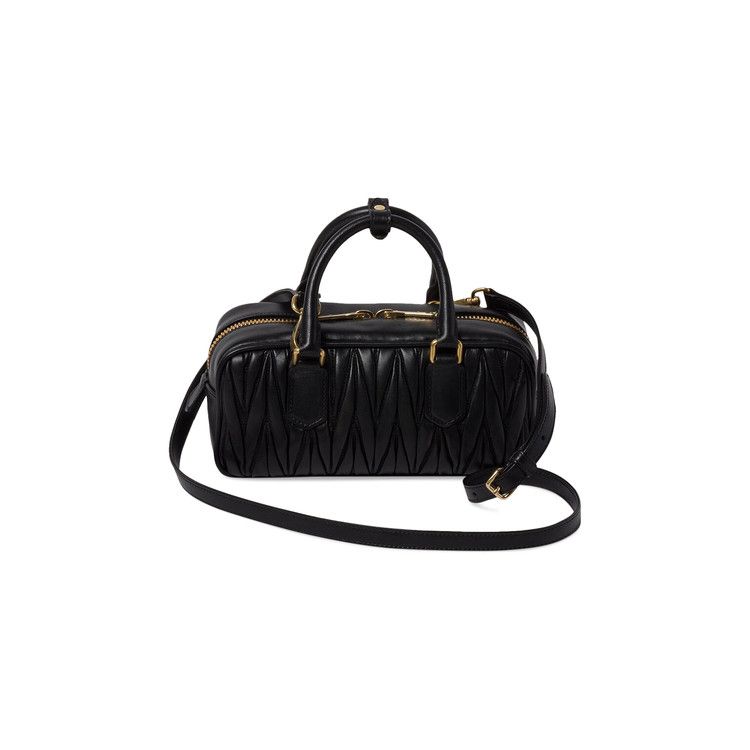 Miu Miu｜ (5BP090 2BBL F0002) Black Aventure Mini Nappa Leather Bag | Miu Miu