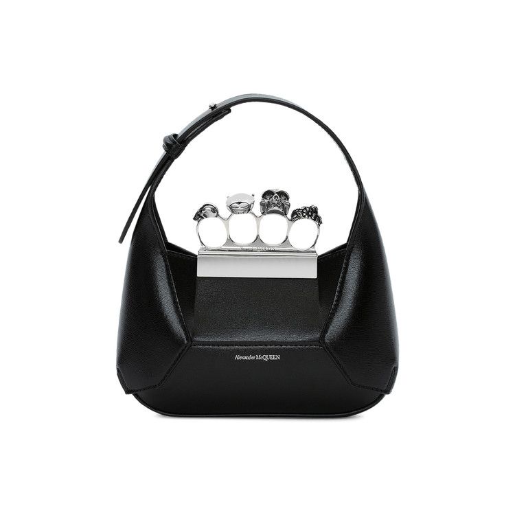 Buy Alexander McQueen The Jewelled Hobo Mini Bag 'Black' - 731136
