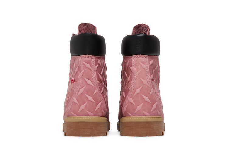 Timberland Supreme X 6 Inch Premium Waterproof Boot Embossed Diamond Plate - Pink