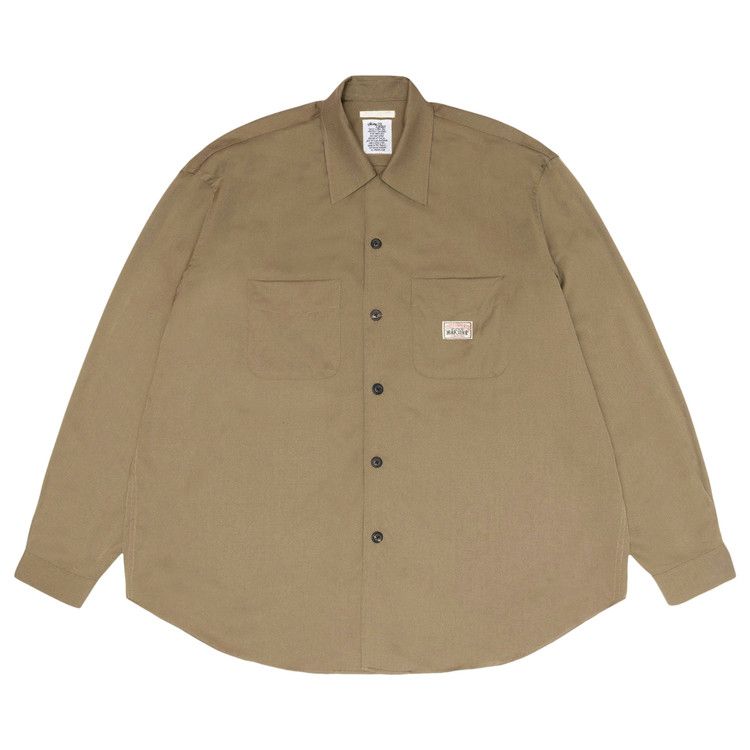 Stussy X Our Legacy Work Shop Rocco Shirt Olive Drab Wool