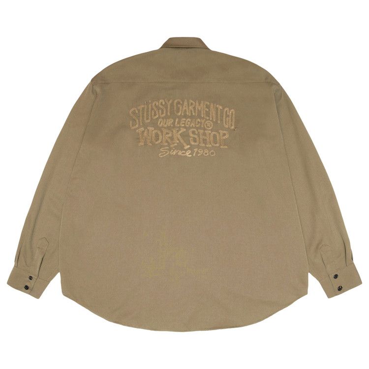 Stussy X Our Legacy Work Shop Rocco Shirt Olive Drab Wool