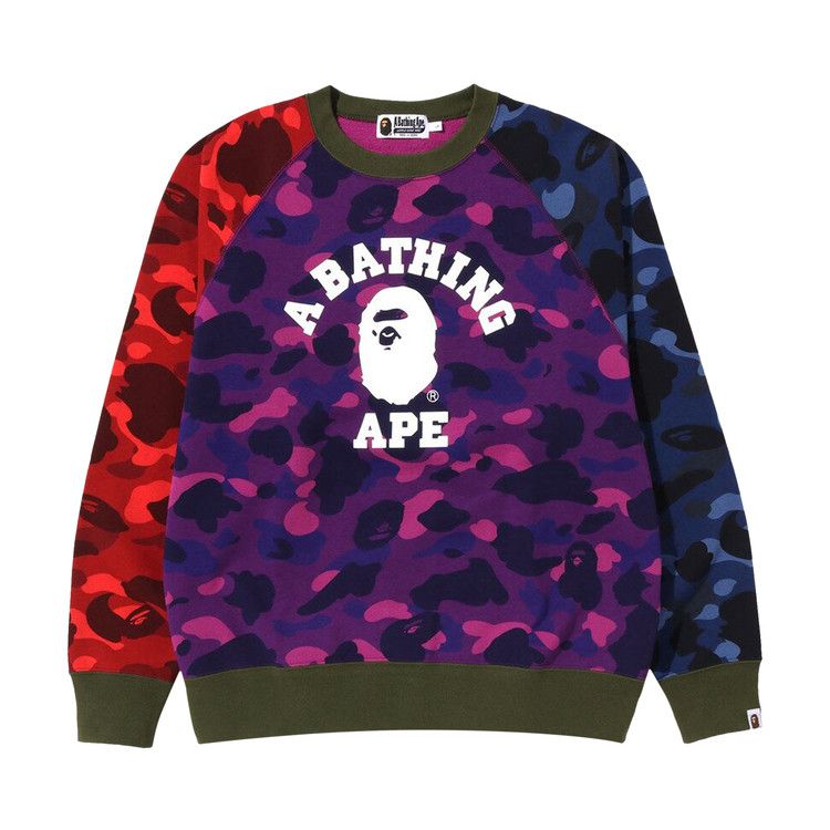 Bape Crazy Camo Relaxed Fit College Crewneck 'multicolor'