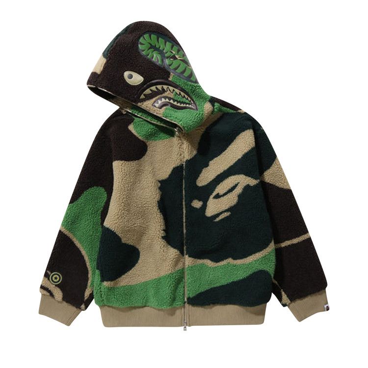 Bape Mega Abc Camo Shark Boa Hoodie 'green'
