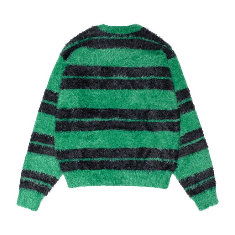 Stussy Hairy Stripe Crew Sweater 'black/Green'