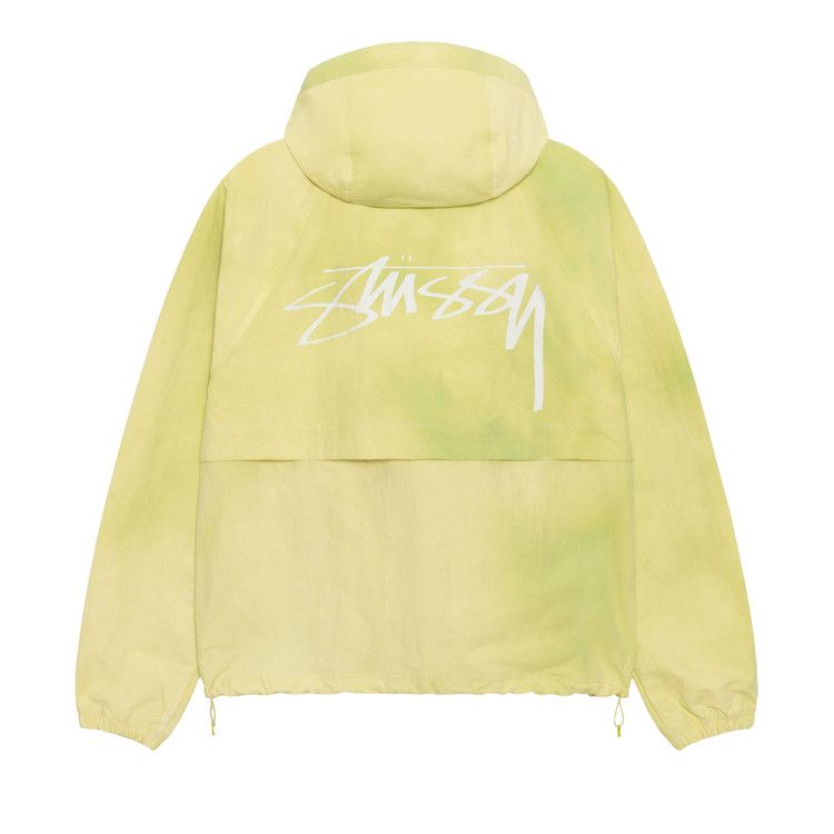 Stussy Beach Shell Wave Dye Zip Hoodie 'lime'