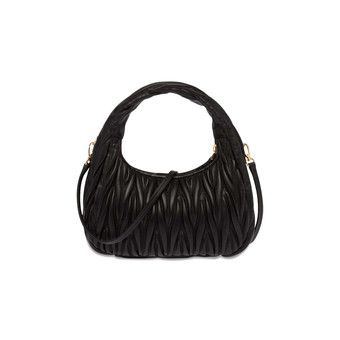 Miu Miu｜ (5BP090 2BBL F0002) Miu Miu Nappa leather mini pouch | REVERSIBLE