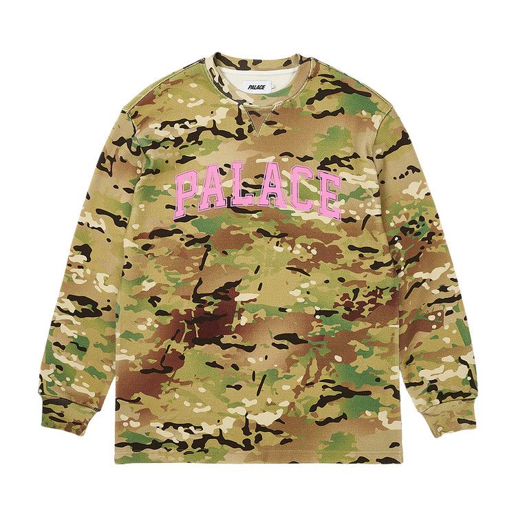 Buy Palace Waffle Long-Sleeve 'Camo' - P26ES027 | GOAT