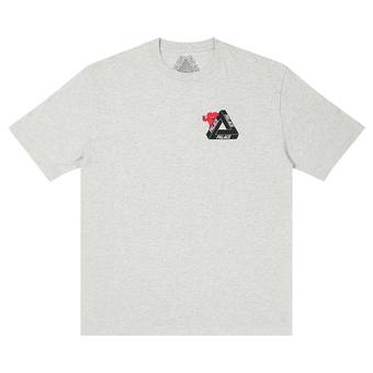 Buy Palace Tri-Hearts T-Shirt 'Grey Marl' - P26TS027 | GOAT