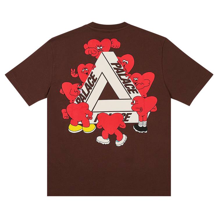 Buy Palace Tri-Hearts T-Shirt 'Nice Brown' - P26TS031 | GOAT CA