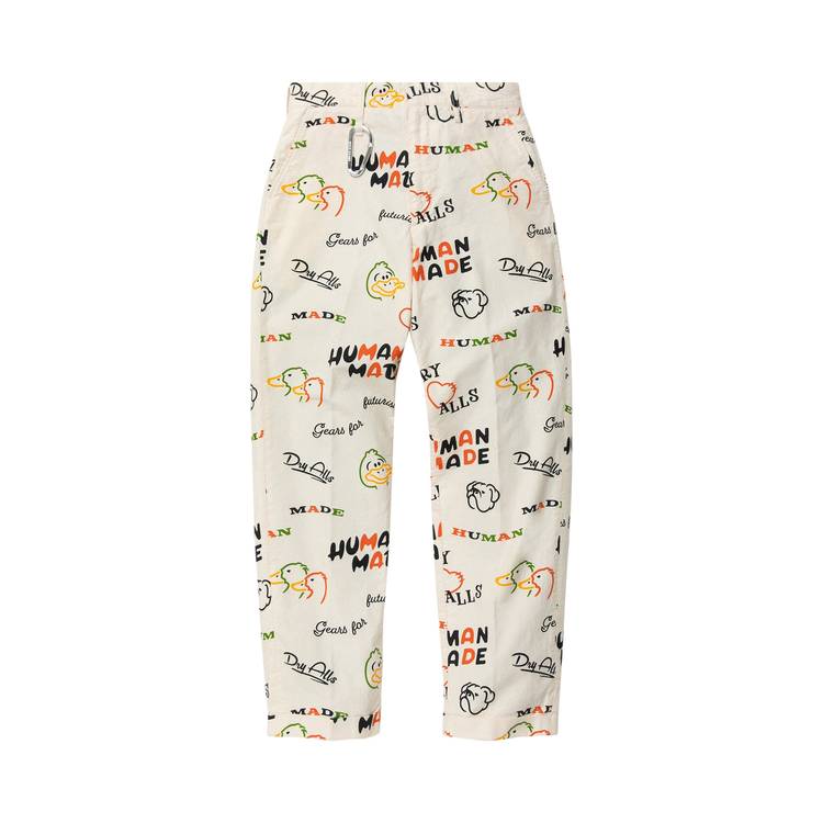 Buy Human Made Printed Chino Pants 'White' - HM25PT006 WHIT | GOAT