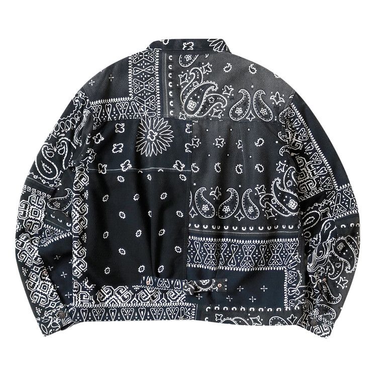 Buy Kapital Flannel Reversible Bandana 1st Jacket 'Black/Khaki