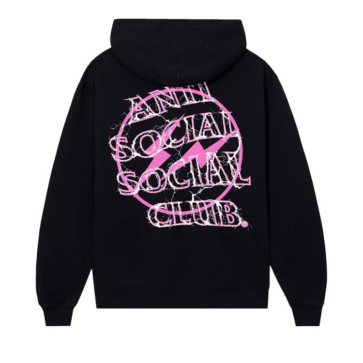 Buy Anti Social Social Club x Fragment Design Bolt Hoodie 'Black/Pink' -  ASSC2FGMTHD01 | GOAT