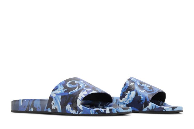 Versace Slide Baroccoflage Print - Blue
