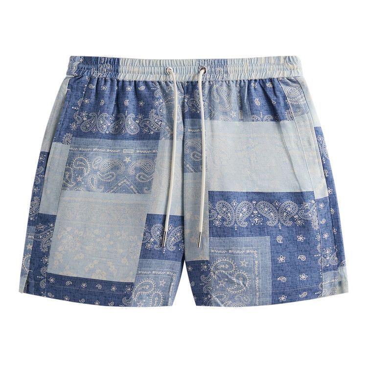 Kith Washed Paisley Active Short 'light Indigo'