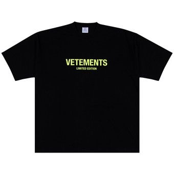 Tシャツ・カットソー VETEMENTS Women Tunic Tops WE64LS800B Black VETEMENTS cotton t-shirt Pyramid Logo PRM EU