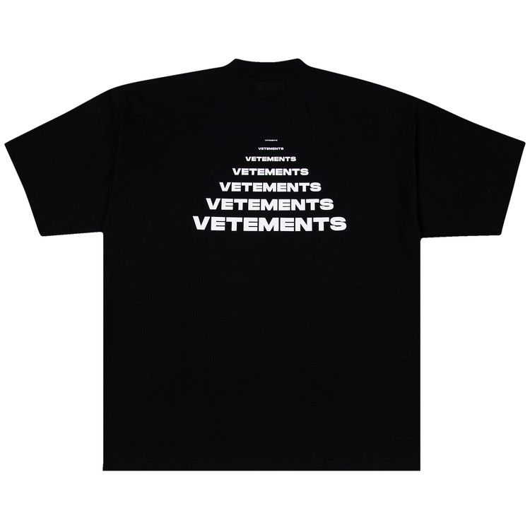 Buy Vetements Pyramid Logo T-Shirt 'Black' - UE64TR140B BLAC